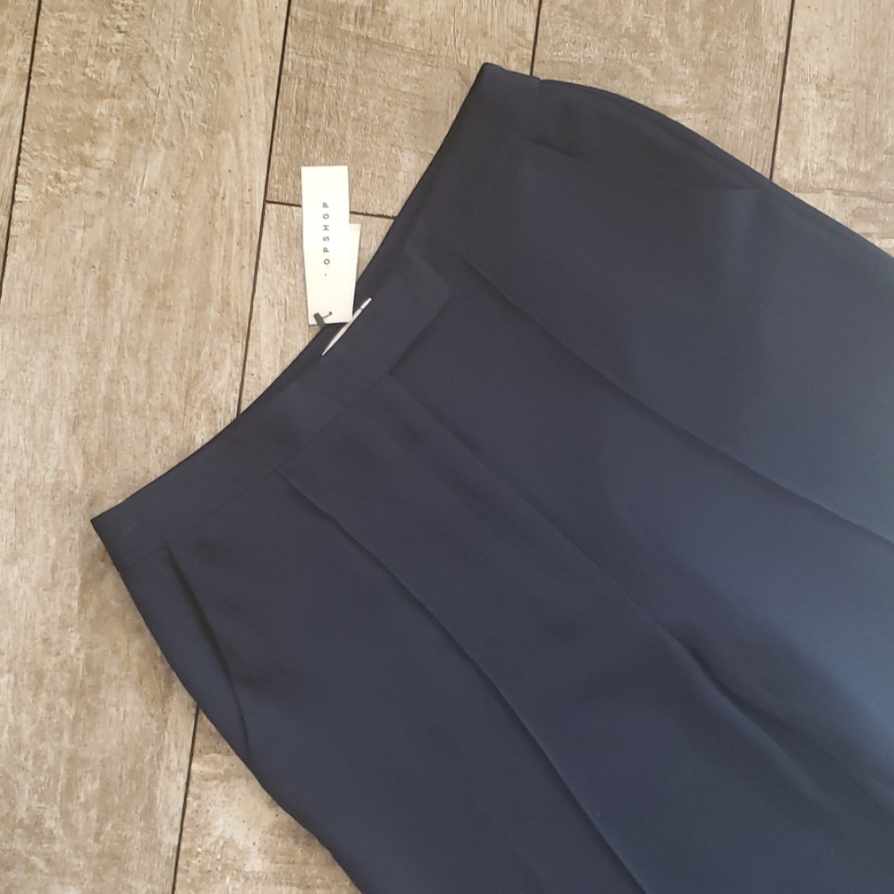 Topshop Navy Slacks sz10 NWT 619